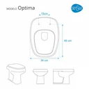 Ver imagem 3 de Assento Sanitário em MDF Optima Branco para bacia Sensea
