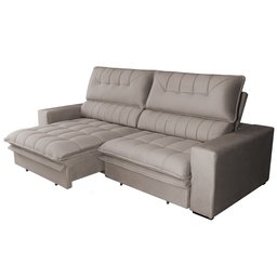 Sofá Regulável 3 Lugares 210 cm Gold Star Marrom Platinum Tabaco - 3 Sofá Regulável 3 Lugares 210 cm Gold Star Marrom Platinum Tabaco - 3