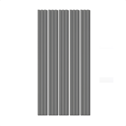 Painel Ripado Eva Laminado Autocolante 5 Ripas 1,1m para Meia Parede Grafite