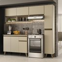 Ver imagem 1 de Armário de Cozinha Completa Atlanta Slim Amêndoa