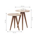 Ver imagem 2 de Jogo Mesas de Apoio Brescia Perola