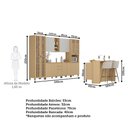 Ver mais imagens de Cozinha Completa 100% MDF 8 Peças com Espaço para Micro-Ondas, Ilha e Tampo 340cm Aura Luciane Móvei