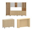 Ver imagem 3 de Cozinha Completa 100 Mdf 8 Peças com Espaço para Micro-ondas, Ilha e Tampo 340cm Aura Luciane Móveis