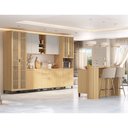 Ver imagem 1 de Cozinha Completa 100% MDF 8 Peças com Espaço para Micro-Ondas, Ilha e Tampo 340cm Aura Luciane Móvei