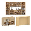 Ver imagem 4 de Cozinha Completa 100 Mdf 8 Peças com Espaço para Micro-ondas, Ilha e Tampo 340cm Aura Luciane Móveis