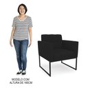 Ver imagem 7 de Sofá Namoradeira e 2 Poltronas Base Industrial Preto Ana Linho Preto - Ibiza