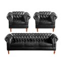 Ver imagem 1 de Conjunto Sofá Chesterfield 3 Lugares + 2 Poltronas Dom Pedro