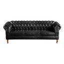 Ver imagem 2 de Conjunto Sofá Chesterfield 3 Lugares + 2 Poltronas Dom Pedro Preto