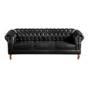 Ver imagem 2 de Conjunto Sofá Chesterfield 3 Lugares + 2 Poltronas Dom Pedro Preto