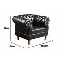 Ver mais imagens de Conjunto Sofá Chesterfield 3 Lugares + 2 Poltronas Dom Pedro Preto
