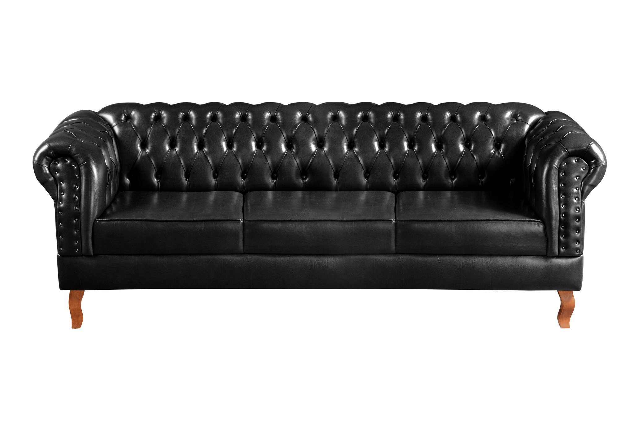 Conjunto Sofá Chesterfield 3 Lugares + 2 Poltronas Dom Pedro - 2