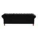 Ver imagem 4 de Conjunto Sofá Chesterfield 3 Lugares + 2 Poltronas Dom Pedro Preto