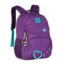 Ver imagem 1 de Mochila de Costas Heart Beats Roxo 17,5 Rb27015