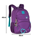 Ver imagem 3 de Mochila de Costas Heart Beats Roxo 17,5 Rb27015