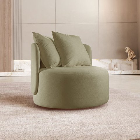 Poltrona Redonda Orgânica Moon Yescasa Verde