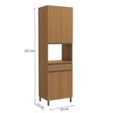 Ver imagem 2 de Armário de Cozinha Torre Quente 70cm 2 Nichos Pés Cb979 Maxxi Kappesberg