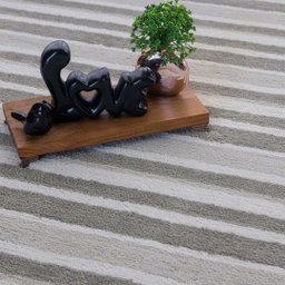 Tapete Katmandu Sala Quarto 150x200 Conforto Decorativo - Off White Palha e Bege - 4