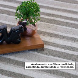 Tapete Katmandu Sala Quarto 150x200 Conforto Decorativo - Off White Palha e Bege - 5