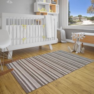 Tapete Katmandu Sala Quarto 150x200 Conforto Decorativo - Off White Palha e Bege