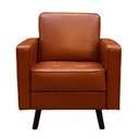 Ver imagem 1 de Poltrona Stela 80cm Couro Marrom - Sallar Home