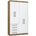 Ver imagem 1 de Guarda Roupa Modulado 134,50cm 4 Portas e 4 Gavetas Paris Luciane Móveis