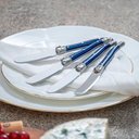 Ver imagem 3 de Conjunto de 4 facas para manteiga Laguiole LA TOUR Luxo com bandeja de madeira- azul