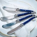 Ver imagem 2 de Conjunto de 4 facas para manteiga Laguiole LA TOUR Luxo com bandeja de madeira- azul