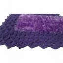 Ver imagem 3 de Tapete de Crochê Luxo Roxo Artesanal