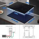 Ver imagem 3 de Cooktop Elétrico Amzchef 24" Embutido com 4 Bocas e 9 Níveis de Potência