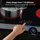 Ver imagem 7 de Cooktop Elétrico Amzchef 24" Embutido com 4 Bocas e 9 Níveis de Potência