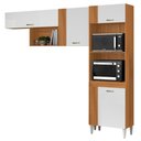 Ver imagem 1 de Cozinha Compacta 4 Portas 240 Cm Mdp Vitoria Armoveis - Cinamomo Branco