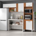 Ver imagem 7 de Cozinha Compacta 4 Portas 240 Cm Mdp Vitoria Armoveis - Cinamomo Branco