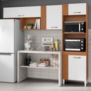 Ver imagem 2 de Cozinha Compacta 4 Portas 240 Cm Mdp Vitoria Armoveis - Cinamomo Branco