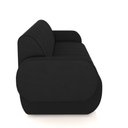 Ver imagem 5 de Sofá Decorativo Living Sala de Estar Bornéu 148cm Pés de Madeira Veludo Preto G33 - Gran Belo