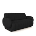 Ver imagem 1 de Sofá Decorativo Living Sala de Estar Bornéu 148cm Pés de Madeira Veludo Preto G33 - Gran Belo