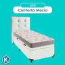 Kit Cabeceira + Cama Box Bau + Colchão Solteiro D20 D20 Inducol - 4