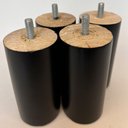 Ver imagem 4 de Kit 04 Pés Redondo de Madeira Tabaco S01 10 Cm Móveis Puff Poltrona - Inoviza