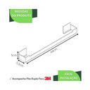 Ver mais imagens de Porta Toalha de Banho com Adesivo Parede Branco F.elg