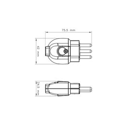Kit 12 Plugue Macho 2p+t 20 a 250 V Tramontina Branco - 2