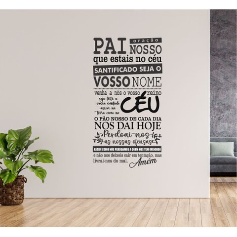 Adesivo de Parede Para Sala e Igrejas Oração do Pai Nosso