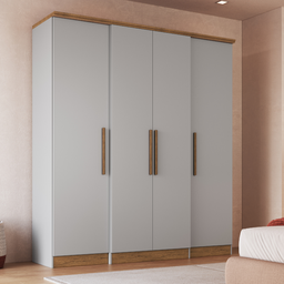 Guarda-roupas Casal 4 Portas 2 Gavetas 100% Mdf Miami - 5