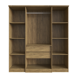 Guarda-roupas Casal 4 Portas 2 Gavetas 100% Mdf Miami - 2