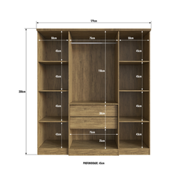 Guarda-roupas Casal 4 Portas 2 Gavetas 100% Mdf Miami - 4