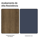 Ver imagem 2 de Rack para Tv até 70 Polegadas + Prateleiras 160cm Rustic/azul Vik Madesa 05