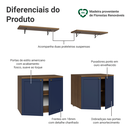 Ver imagem 5 de Rack para Tv até 70 Polegadas + Prateleiras 160cm Rustic/azul Vik Madesa 05