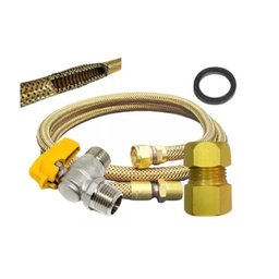 Kit Instalação Gás Encanado Flexível 1m Registro e Adaptador para Fogão de Piso, Forno e Cooktop - 1