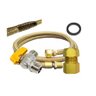 Kit Instalação Gás Encanado Flexível 1m Registro e Adaptador para Fogão de Piso, Forno e Cooktop - 1