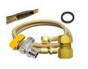 Ver imagem 1 de Kit Instalação Gás Encanado Flexível 1m Registro e Adaptador para Fogão de Piso, Forno e Cooktop
