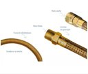 Ver imagem 2 de Kit Instalação Gás Encanado Flexível 1m Registro e Adaptador para Fogão de Piso, Forno e Cooktop