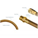 Ver imagem 2 de Kit Instalação Gás Encanado Flexível 1m Registro e Adaptador para Fogão de Piso, Forno e Cooktop